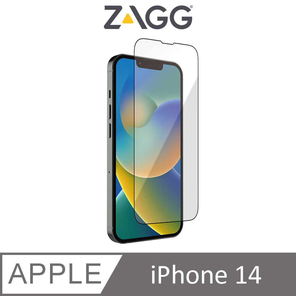 美國ZAGG iPhone 14 6.1" 滿版鋼化玻璃手機保護貼/保貼-高清款/3倍強化