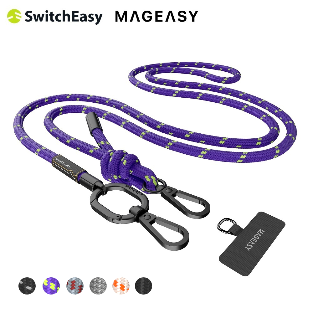 SwitchEasy STRAP 萬用掛繩扣 斜背兩用 可調式背帶吊繩 8.3mm 手機掛繩/掛繩夾片組