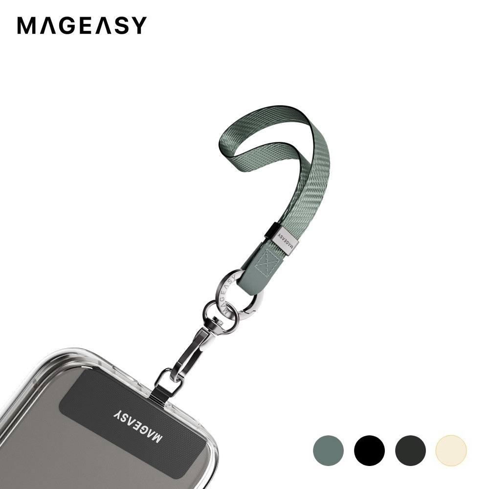 MAGEASY Utility Wrist Strap 15mm 輕薄舒適堅韌 霧面金屬可調節繫腕 手腕掛繩/掛繩夾片組