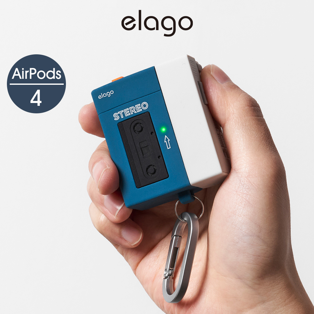 【elago】AirPods 4 卡帶播放器耳機殼