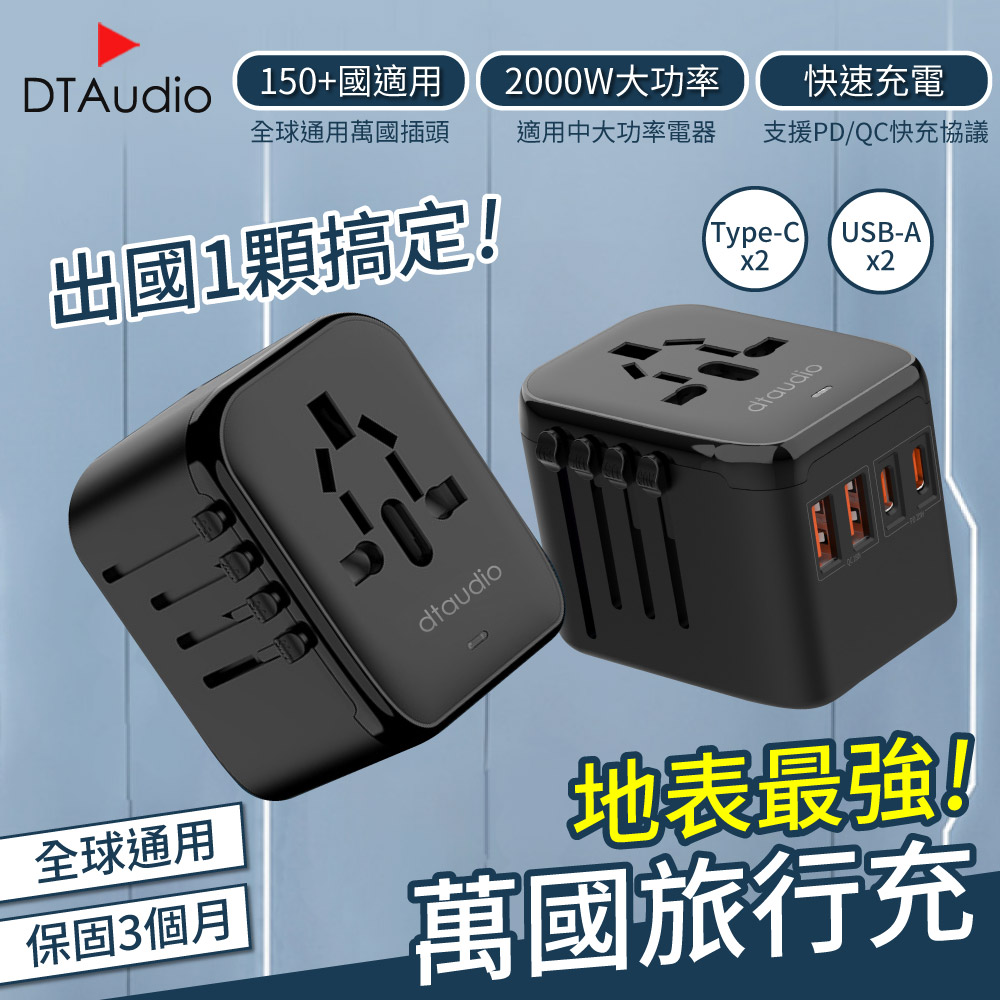 【PD20W】萬國旅行充 2000W大功率 USB Type-C 全球通用 多功能插座 萬用轉接頭 旅行充電頭