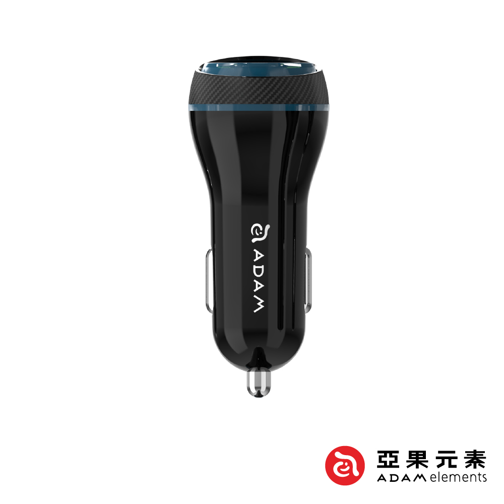 【亞果元素】OMNIA C1+ USB-C PD & QC 45W 雙孔極速車用充電器 黑