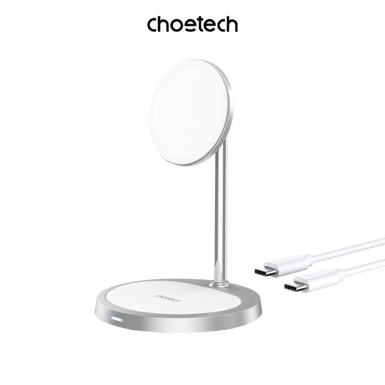 Choetech T575-F-MFM 2合1 MagSafe磁吸無線充電盤 白色