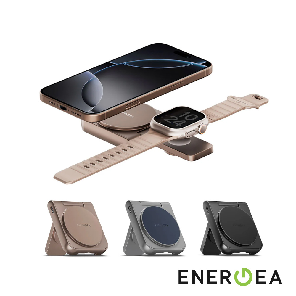 ENERGEA 新加坡 MagDuo 二合一 Qi2折疊磁吸無線充電座
