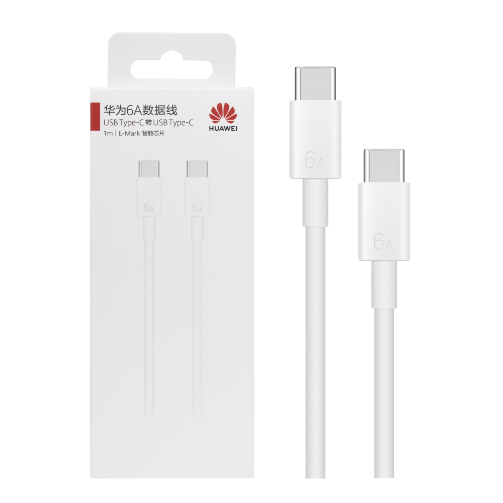 HUAWEI 原廠 6A Type-C 轉 Type-C 超級快充充電線 CC801-1m (盒裝)