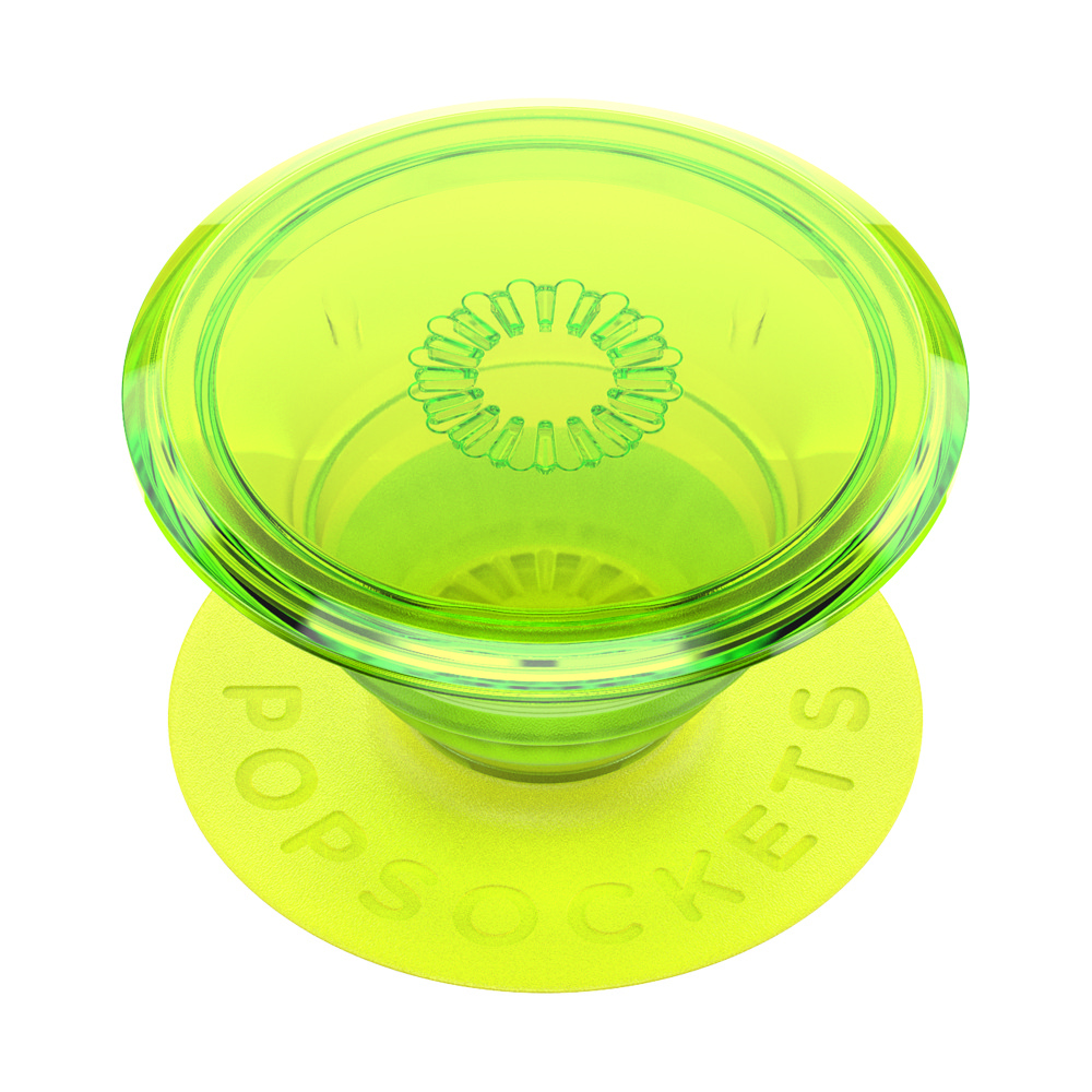 PopSockets 泡泡騷 二代 可替換PopGrip 美國 No.1 時尚手機支架 透明系列 螢光綠