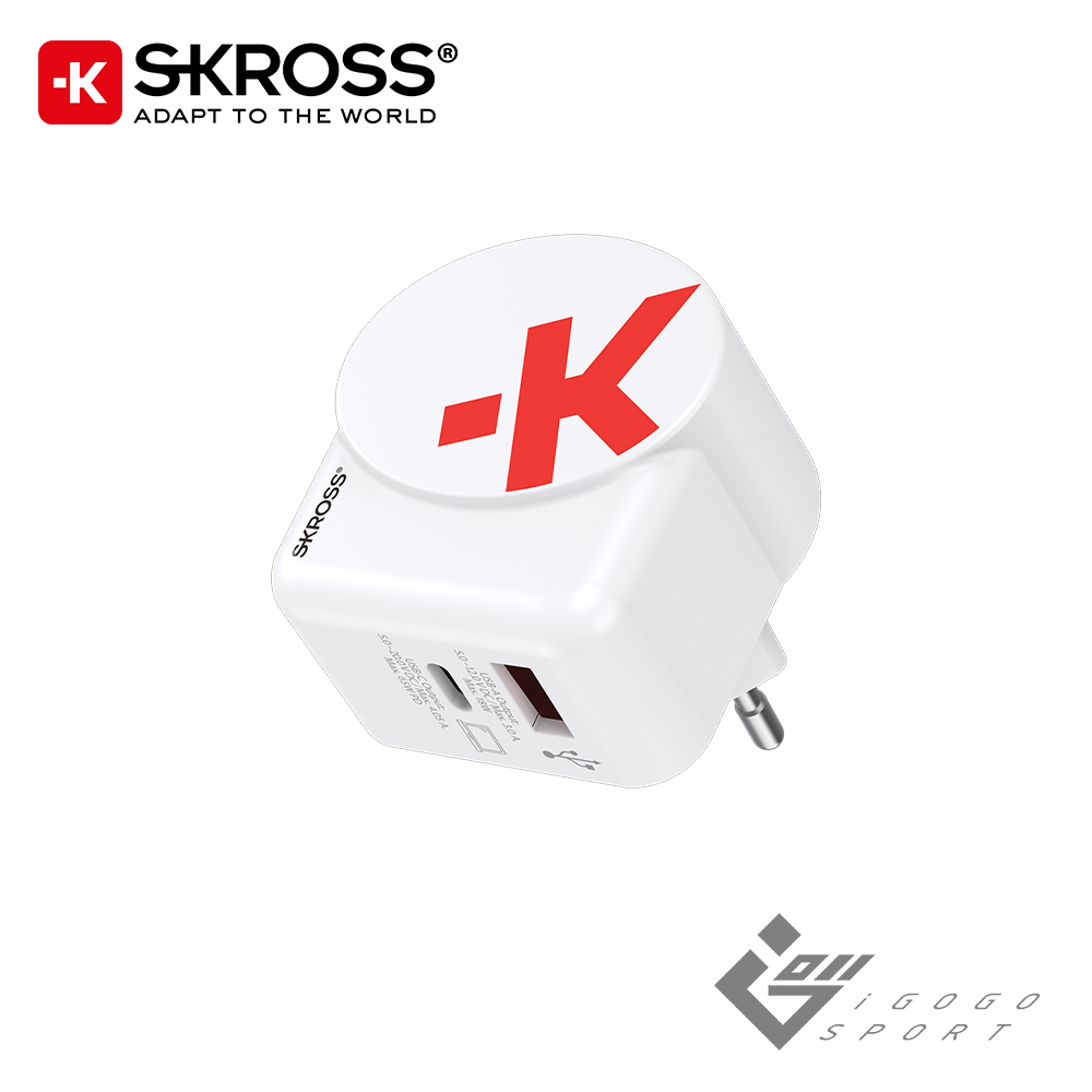 瑞士Skross 65W Type-C/USB PD快充歐規氮化鎵充電器(1A1C)