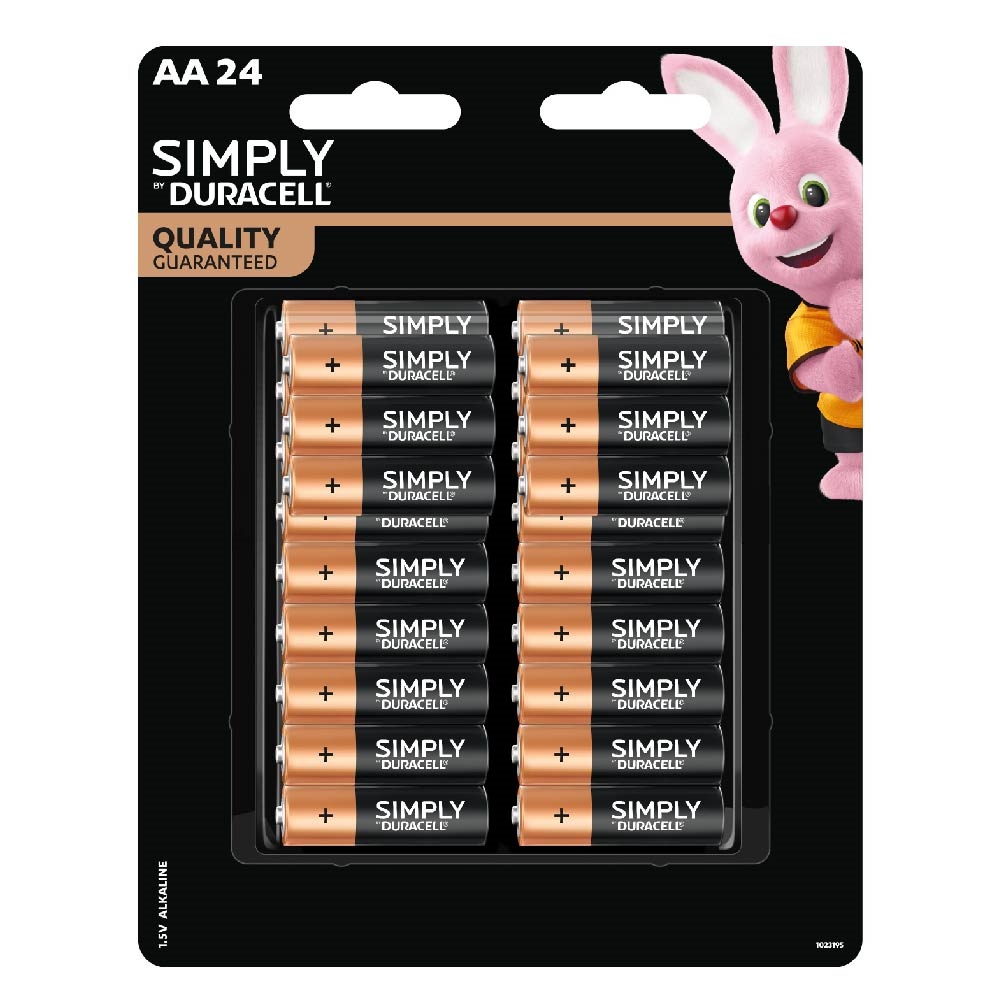 【DURACELL 金頂】鹼性電池 3號 SIMPLY AA 24入裝