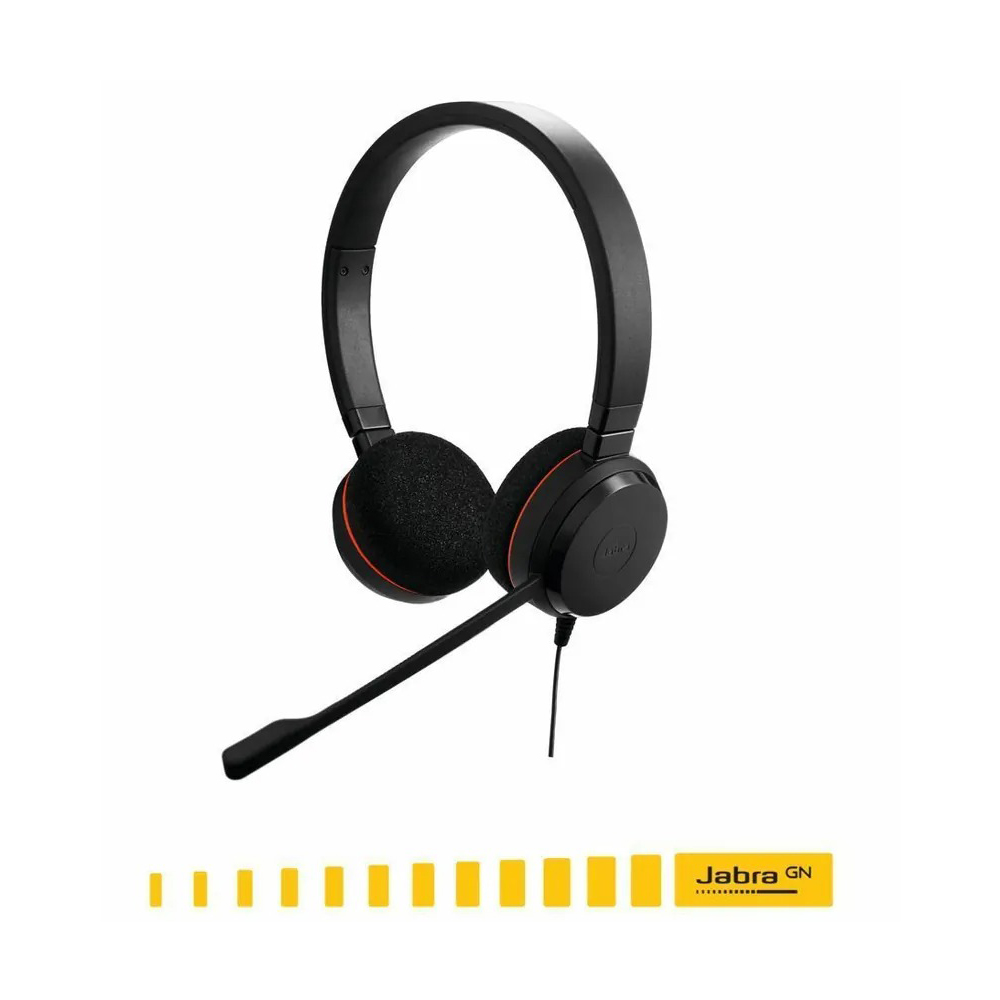 Jabra Evolve 20 耳罩式商務會議耳機麥克風(遠距教學頭戴式立體聲耳機麥克風)