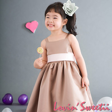 【Lovin’ Sweetii】可愛小公主童洋裝限量款-咖啡色