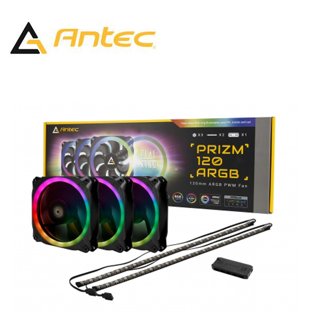 Antec Prizm 120 ARGB 3+2+C 光稜扇 3 in 1 套包組加控制器&燈條