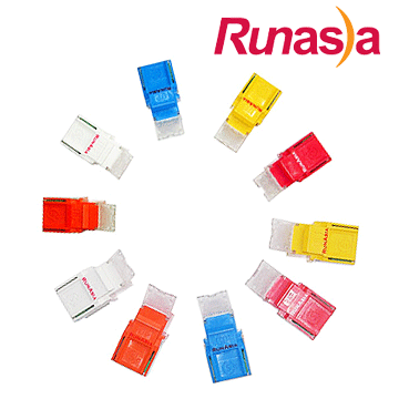 Runasia 超五類(Cat.5e)無遮蔽資訊插座 (藍/白/紅/黃/橙)