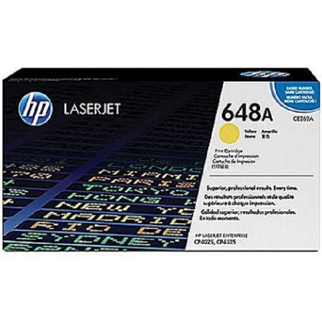 HP CE262A/262A/262/648A 原廠黃色碳粉匣 HP CLJCM4540f/CM4540km/CP4025dn/CP4525dn/CP4525n