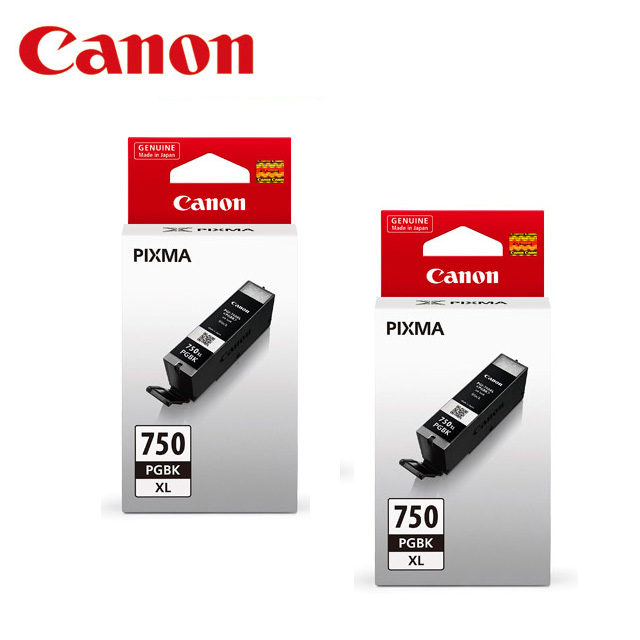 CANON PGI-750XL-BK 原廠高容量黑色墨水匣(2黑)