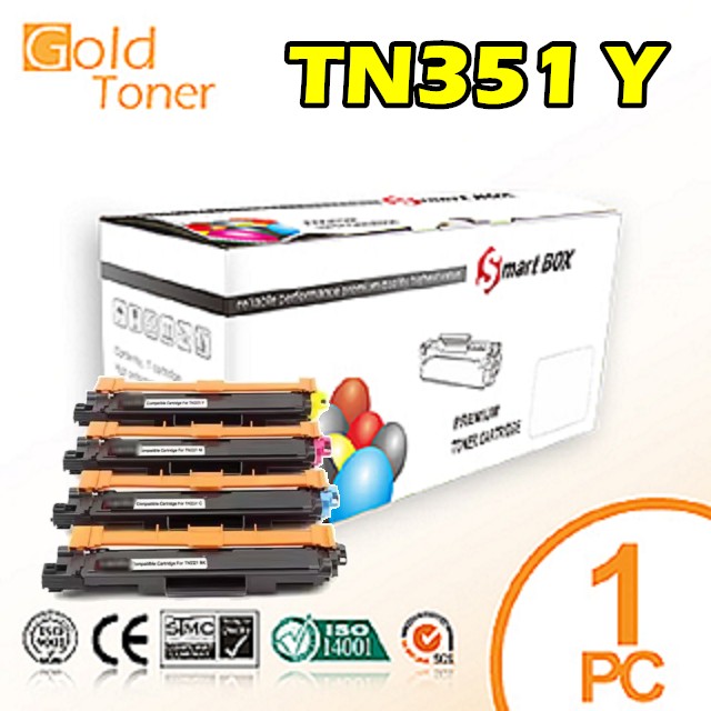 【Gold Toner】BROTHER TN-351Y 環保碳粉匣(黃色)一支，MFC-L8600CDW/L8850CDW/L8350CDW