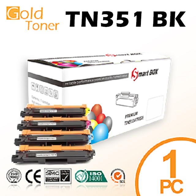 【Gold Toner】BROTHER TN-351BK 環保碳粉匣(黑色)一支，MFC-L8600CDW/L8850CDW/L8350CDW