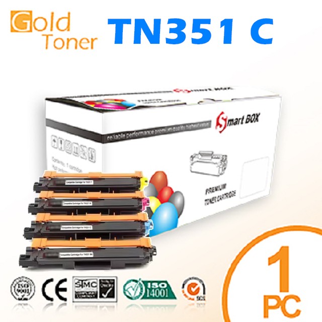 【Gold Toner】BROTHER TN-351C 環保碳粉匣(藍色)一支，MFC-L8600CDW/L8850CDW/L8350CDW