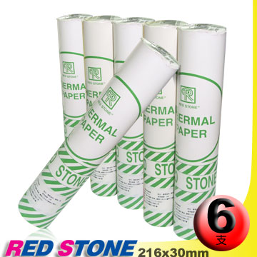 RED STONE日本進口傳真紙216㎜×30M(A4尺寸)~6入優惠組