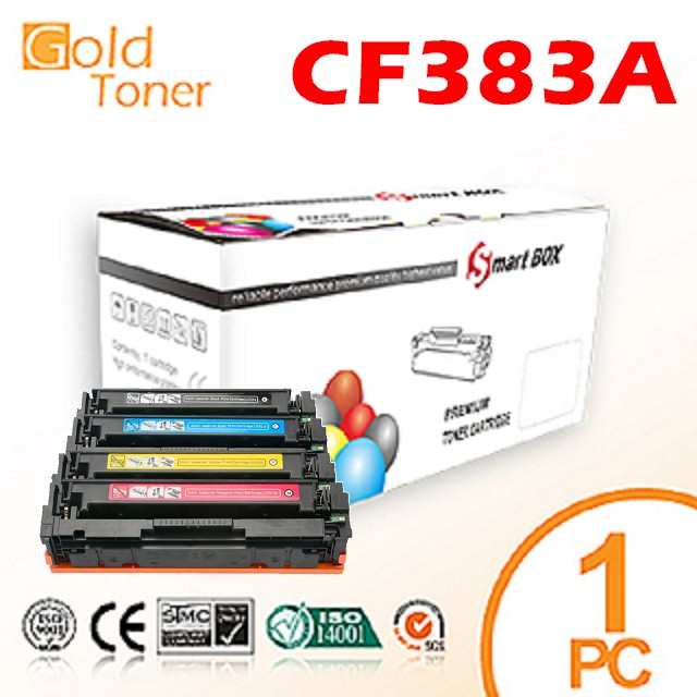 【Gold Toner】HP CF383A 環保碳粉匣(紅色)一支，適用機型：HP M476dn/M476nw/M476dw