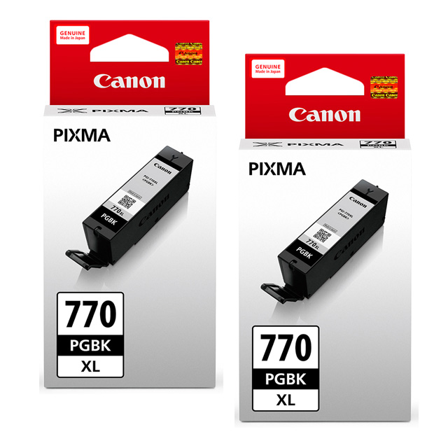 CANON PGI-770XL-BK 原廠黑色高容量墨水匣(2黑)