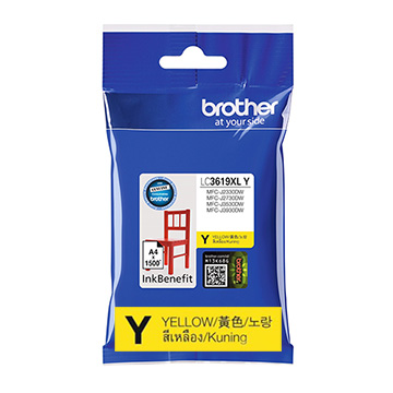 Brother LC3619XL-Y 原廠超高容量黃色墨水匣