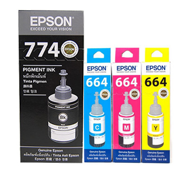 .EPSON T774100+T664200~T664400原廠墨水(四色一組)+1黑