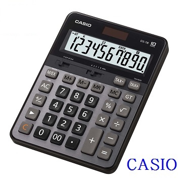 CASIO卡西歐•10位數頂級雙電源桌上型商務計算機/DS-1B(灰黑色)