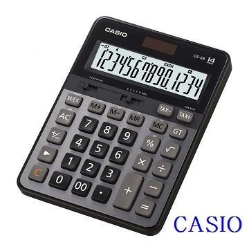 CASIO卡西歐•14位數頂級雙電源桌上型商務計算機/DS-3B(灰黑色)