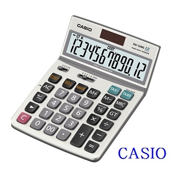 CASIO卡西歐•12位數雙電源/可掀式/稅率商用計算機/DW-120MS