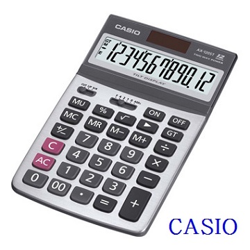 CASIO卡西歐•12位數雙電源仰角商用計算機/AX-120ST