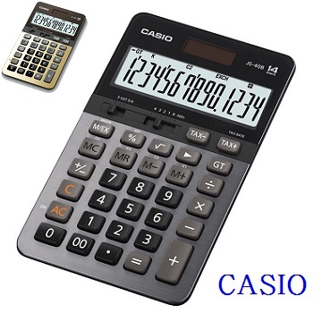 CASIO卡西歐•14位數頂級雙電源桌上型商務計算機/JS-40B