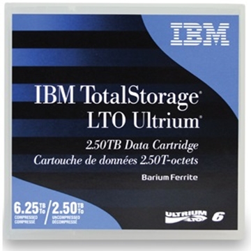 IBM LTO6 磁帶 (2.5 TB native; 6.25 TB with 2.5:1 data compression) 一盒五卷