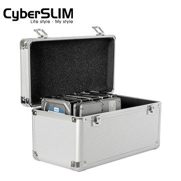 CyberSLIM B308 鋁殼硬碟保險箱 防震抗摔 放2.5吋6顆和3.5吋8顆