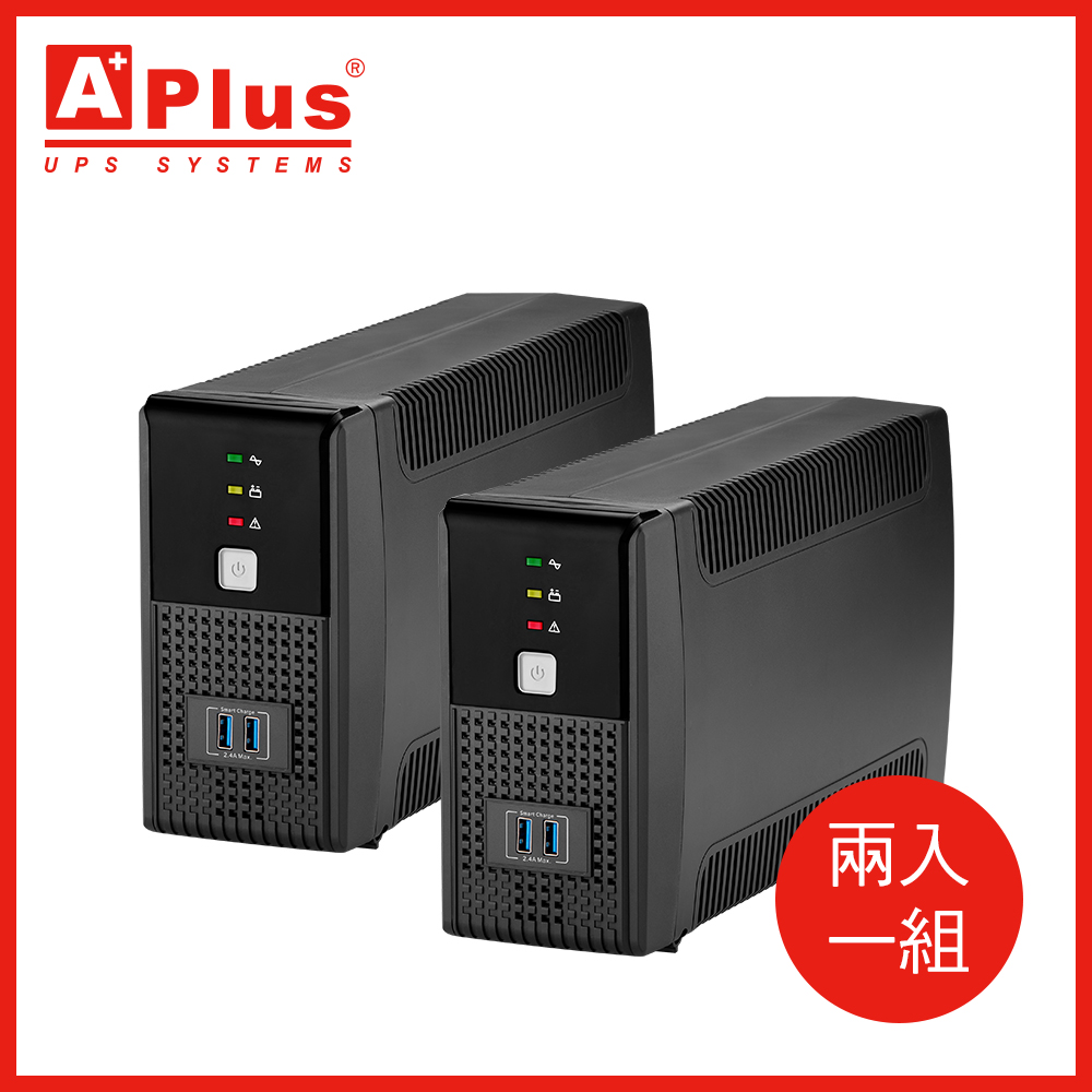 特優Aplus 在線互動式UPS Plus1E-US600N(600VA/360W)-兩入組
