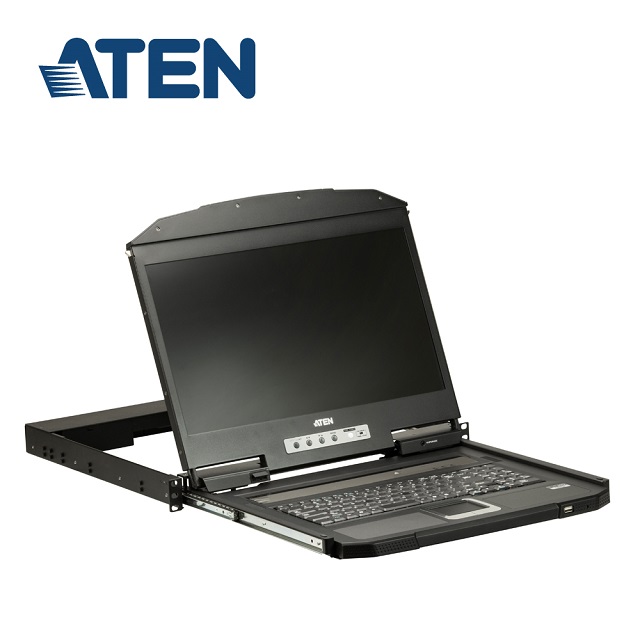 ATEN 短機身單滑軌寬螢幕 LCD 控制端 (CL3100NX)