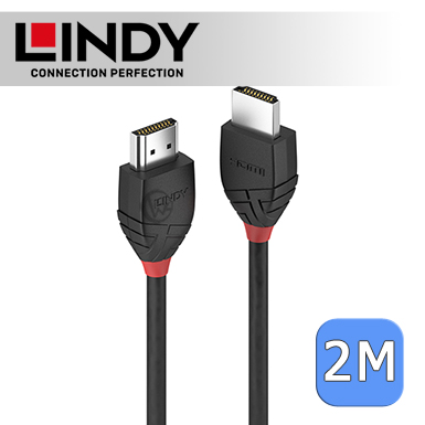 LINDY 林帝 BLACK系列 HDMI 2.0(Type-A) 公 to 公 傳輸線 2m (36472)
