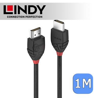 LINDY 林帝 BLACK系列 HDMI 2.0(Type-A) 公 to 公 傳輸線 1m (36471)