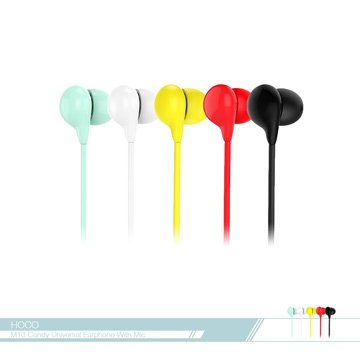 hoco.浩酷 彩色糖果 入耳式耳機(M13) 3.5mm各廠牌適用/ 線控接聽/ 免持聽筒