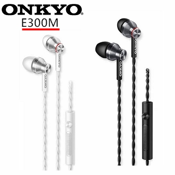 【ONKYO】入耳式 有線耳機E300M (黑色 / 白色)