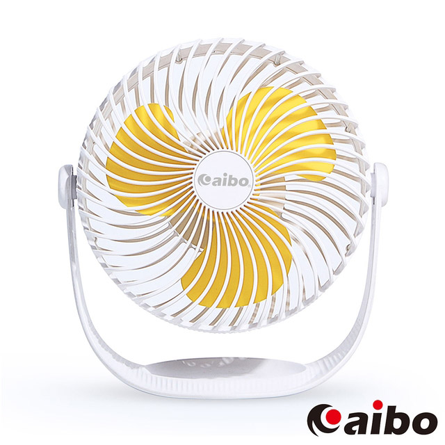 aibo AB195 桌面/懸掛 USB充電360度轉向7吋風扇(可調速)-冰川白