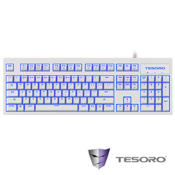 TESORO鐵修羅 神劍Excalibur V2機械式鍵盤-青軸中文白