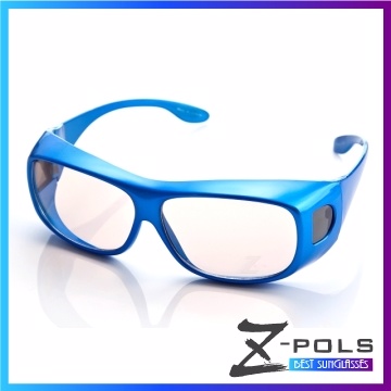 視鼎Z-POLS 包覆式加大抗藍光+抗UV(寶藍款)