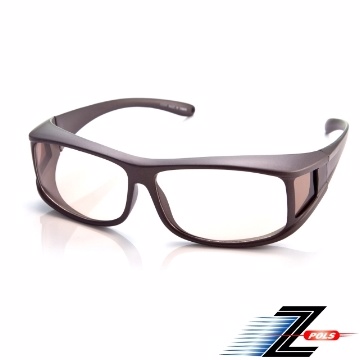 視鼎Z-POLS 包覆式 濾藍光眼鏡 霧面茶(M)