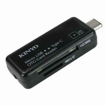 KINYO TypeC + OTG 二合一Micro USB讀卡機 KCR-510