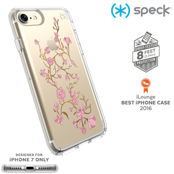 Speck Presidio Clear+Print iPhone 7 粉金色花朵透明防摔保護殼