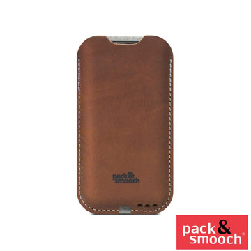 Pack&Smooch Kingston iPhone 6/7 手工製天然羊毛氈皮革保護套-石灰/淺棕 (KN-6-GLB)