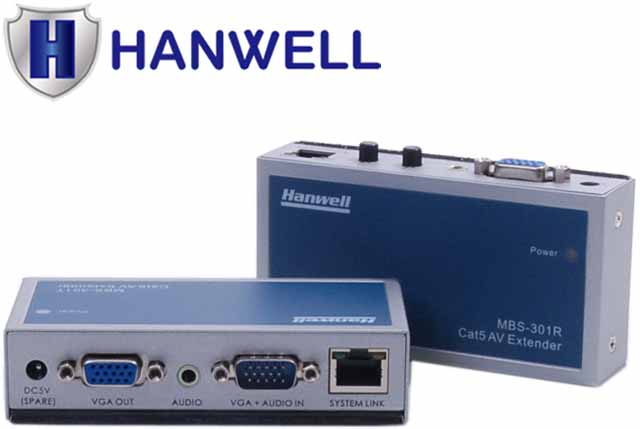 HANWELL MBS-301 VGA 音視訊訊號延長器 ( VGA+Audio ) ( 300m )