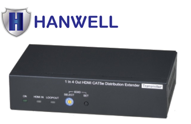 HANWELL HE-104C 4埠 HDMI 影音訊號 CAT5e/CAT6 傳送器