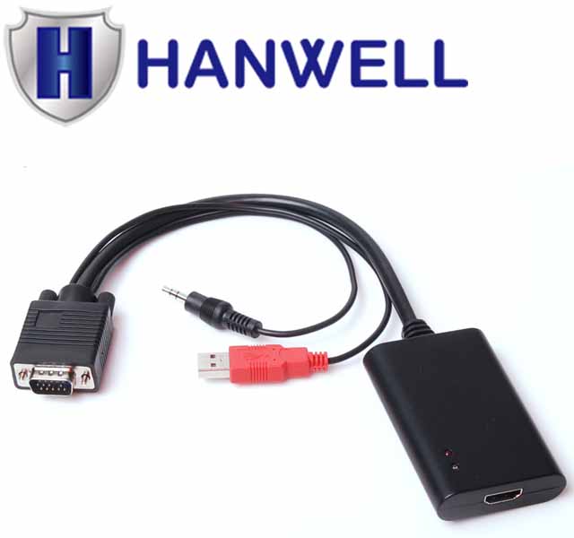 HANWELL VAH-101 VGA+Audio 轉 HDMI 訊號轉換器