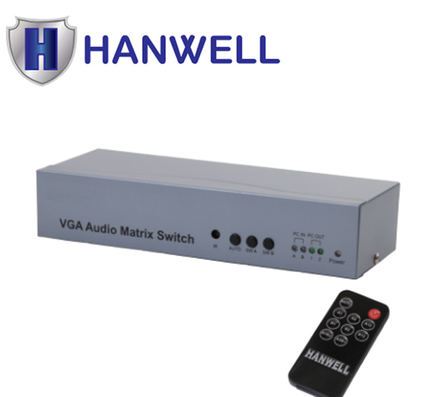 HANWELL SMV-221AD VGA+AUDIO 影音矩陣切換器